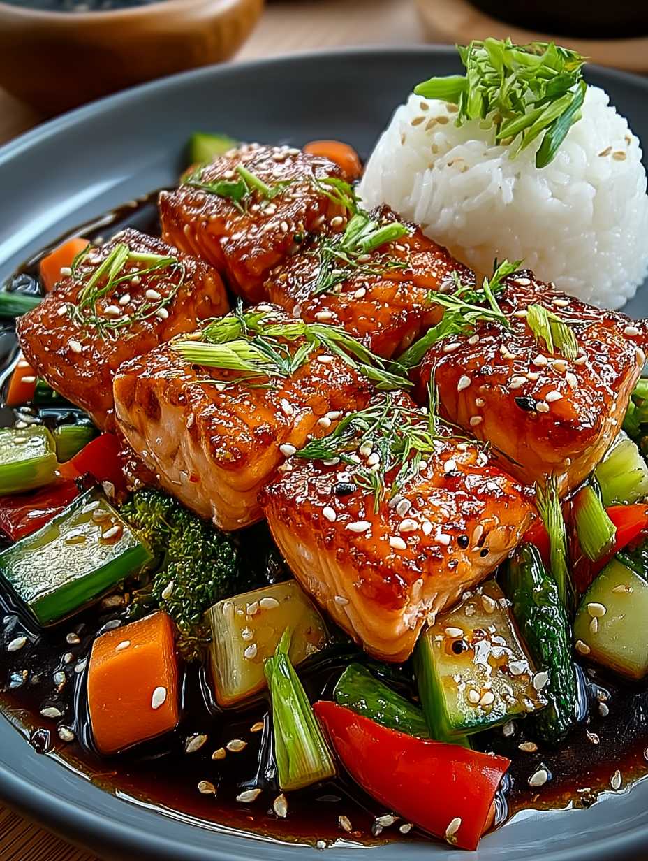 Teriyaki-Lachs mit Gemüse: Schnelles, gesundes & aromatisches Feierabendgericht