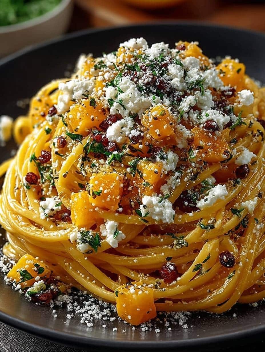Kürbis Feta Nudeln: Cremiges Herbst-Comfort-Food (Schnell & Einfach)
