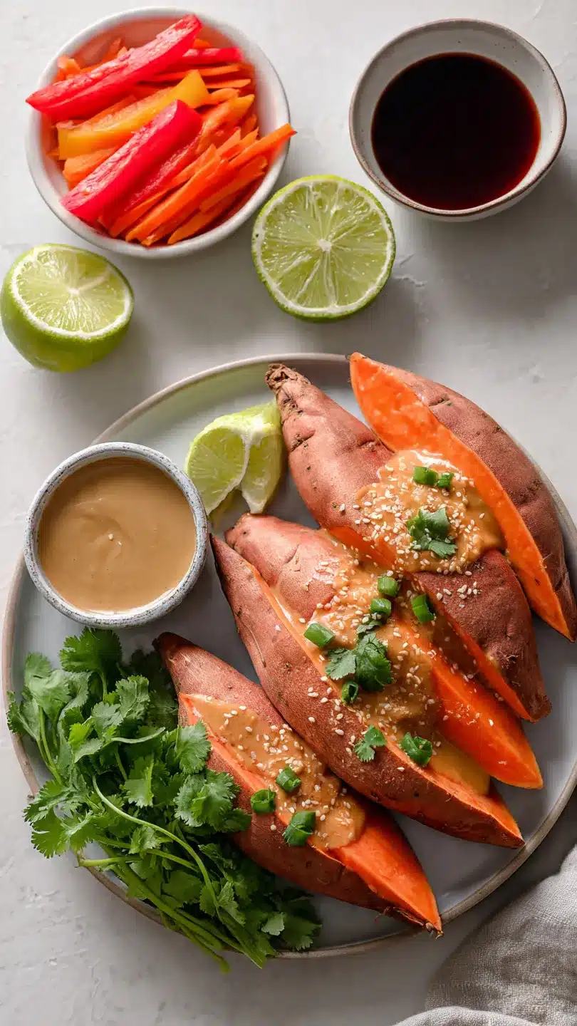 Thai Peanut Süßkartoffel Bowl