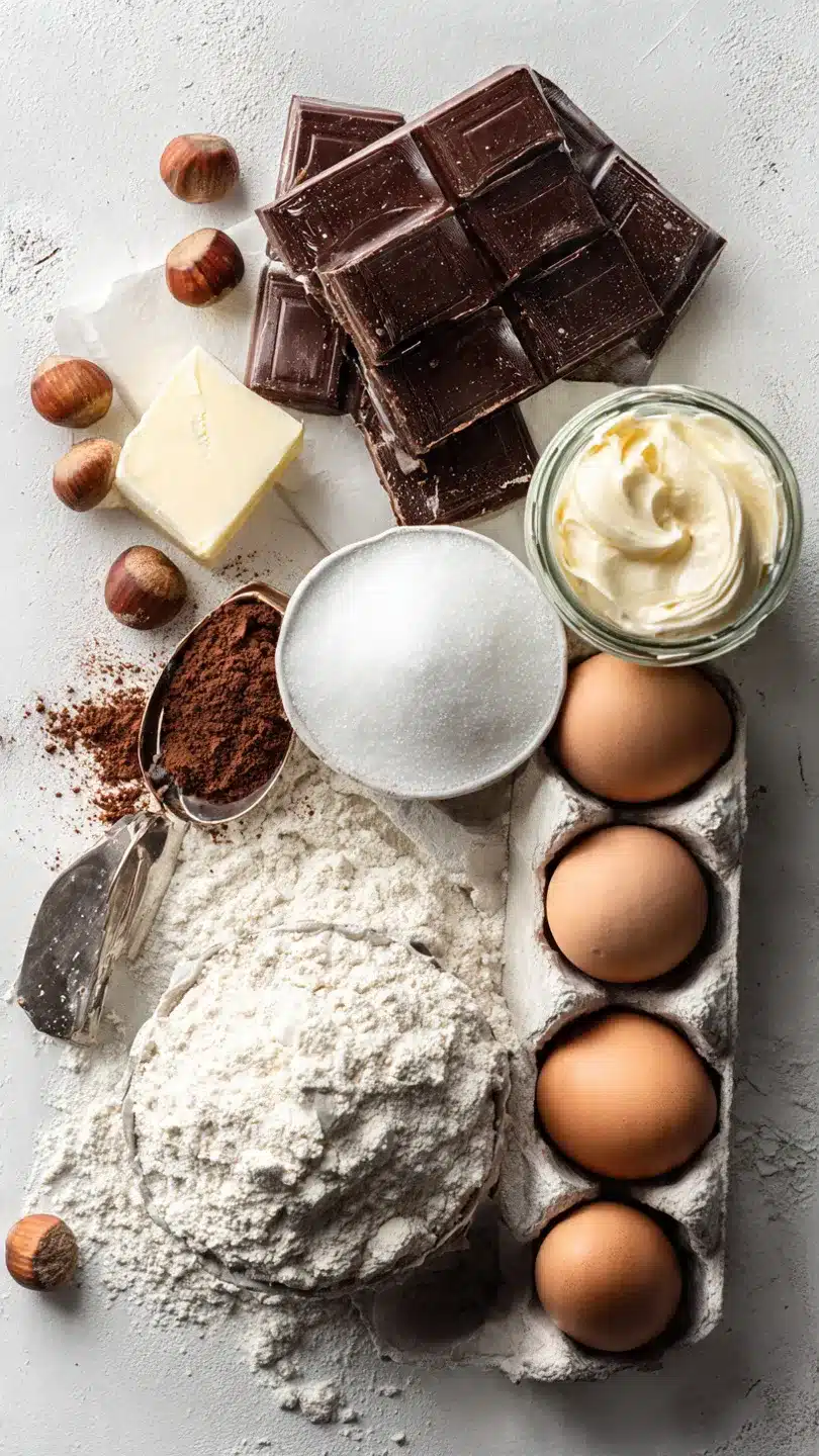 Nuss-Nougat-Torte mit Schokoboden