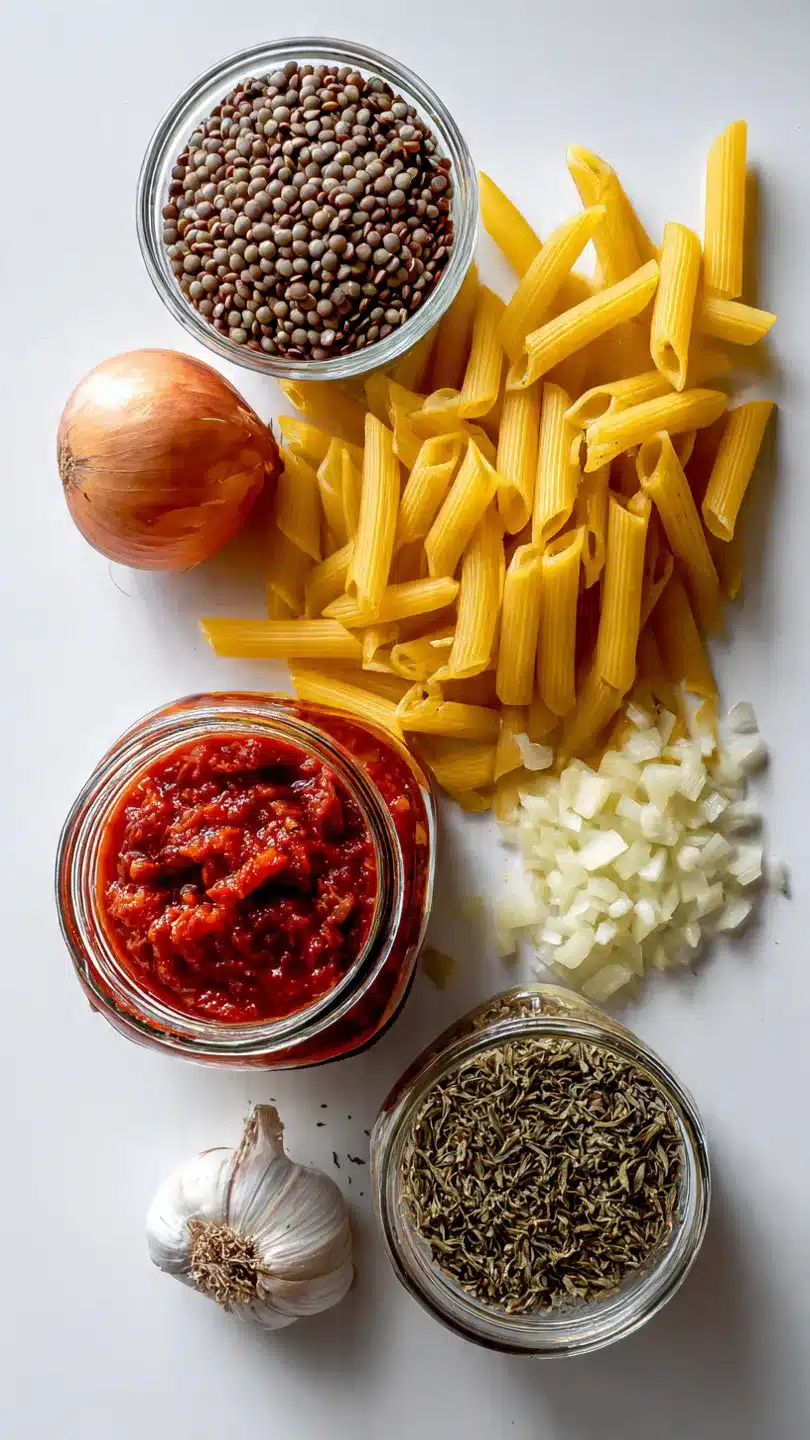 One Pot Pasta mit Linsen!