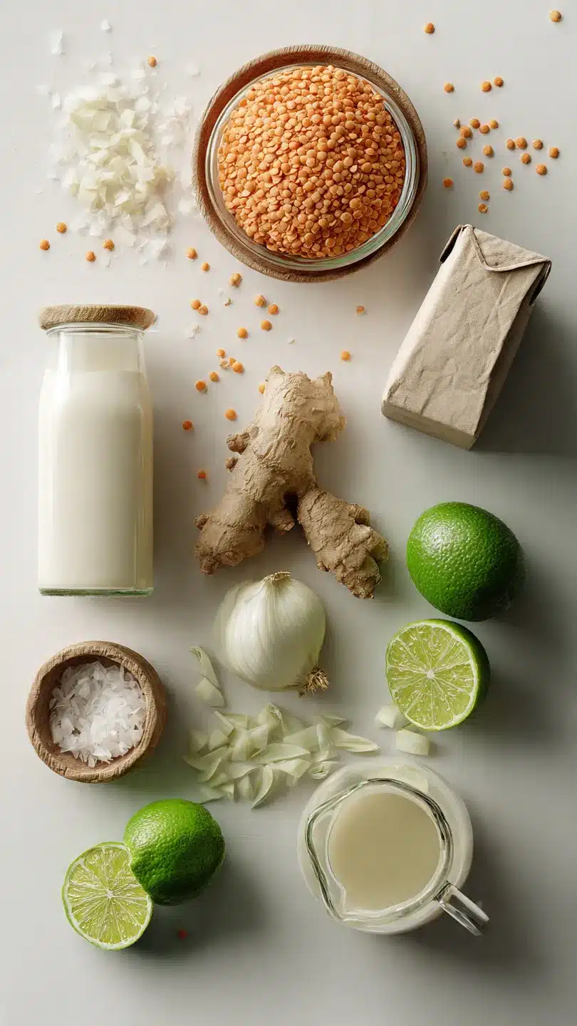 Rote Linsen Suppe – mit Kokosmilch