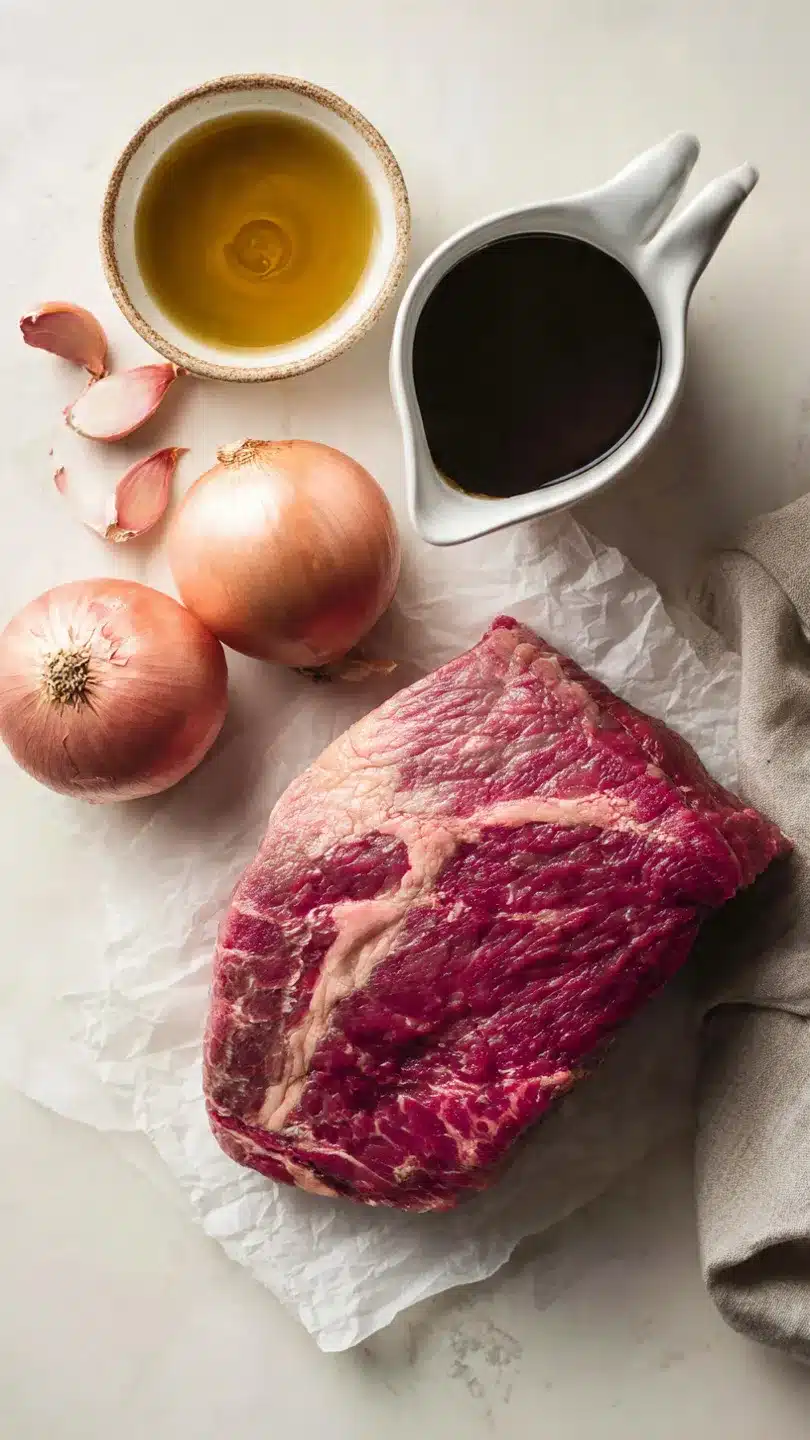 Rinderbrust in Balsamico-Zwiebelsauce