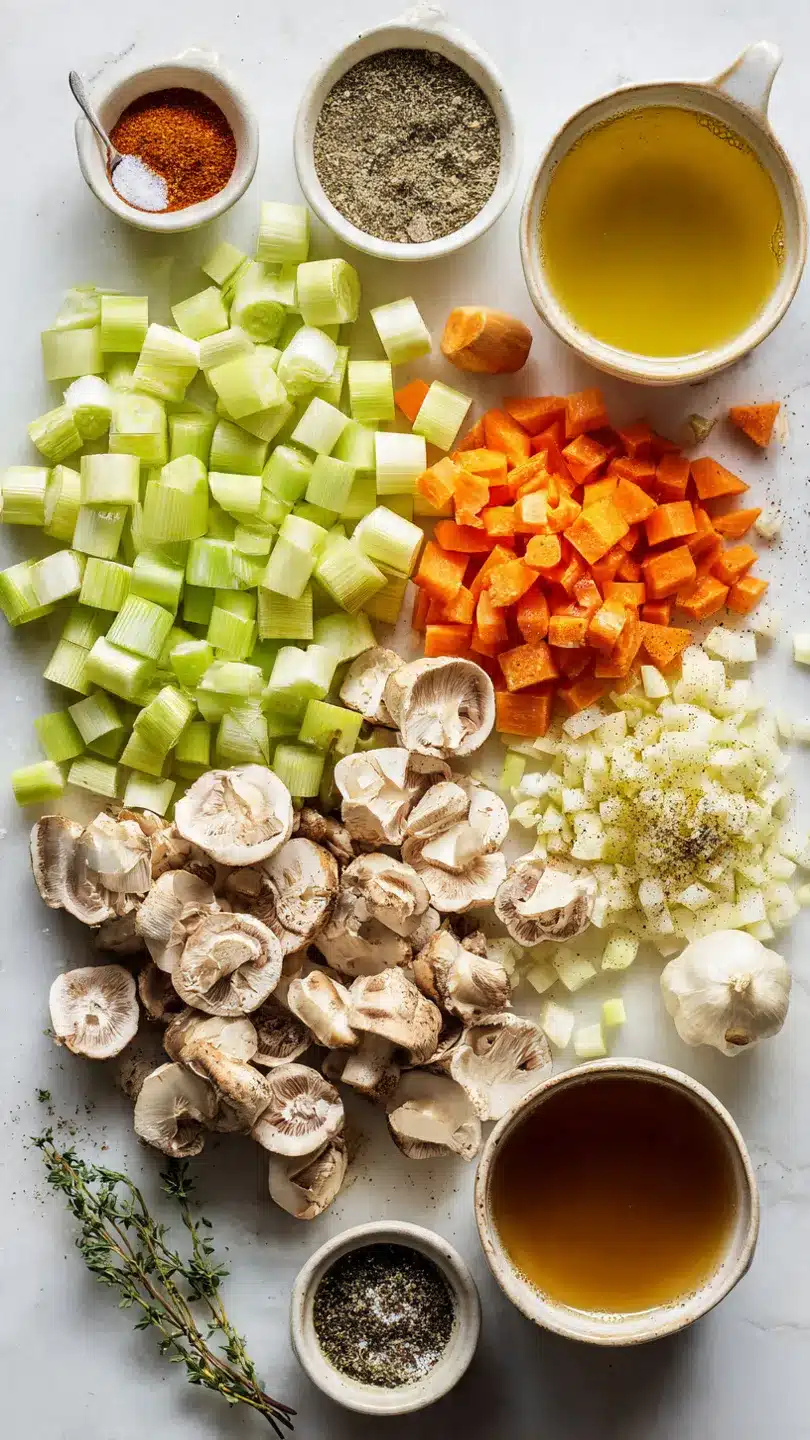 Veganes Lauch Pilz Gulasch