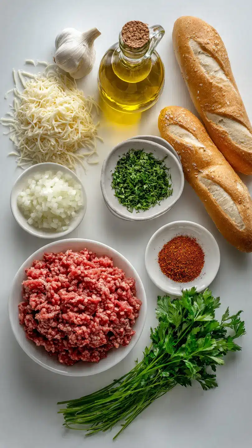 Überbackene Hackfleisch-Baguettes