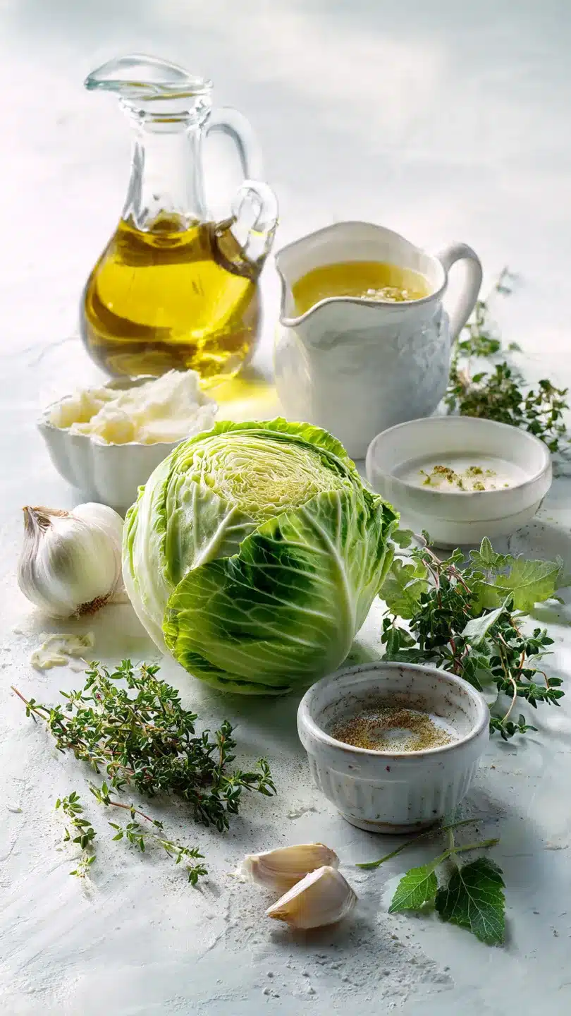 Gebackener Spitzkohl mit cremiger Sauce