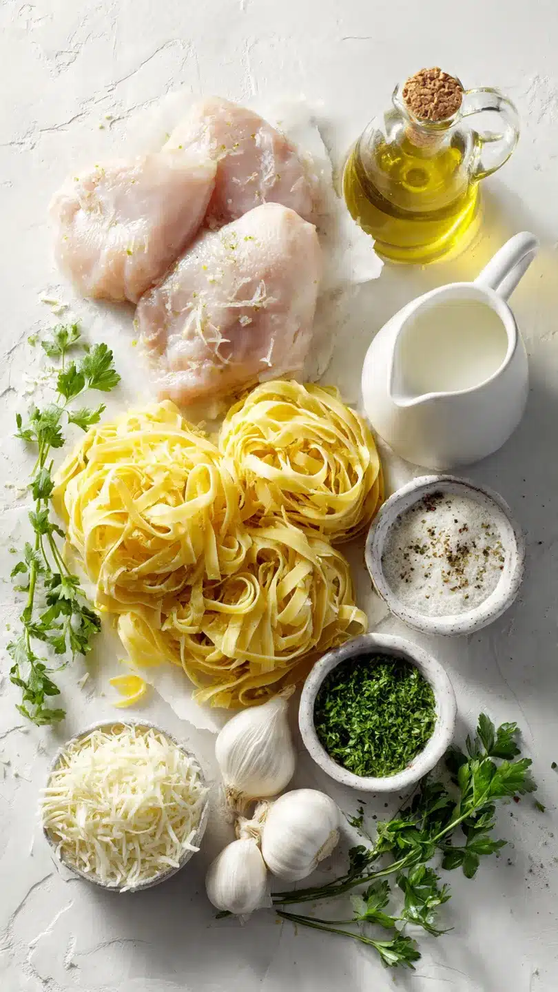 Cremige Hähnchen-Alfredo-Nudeln