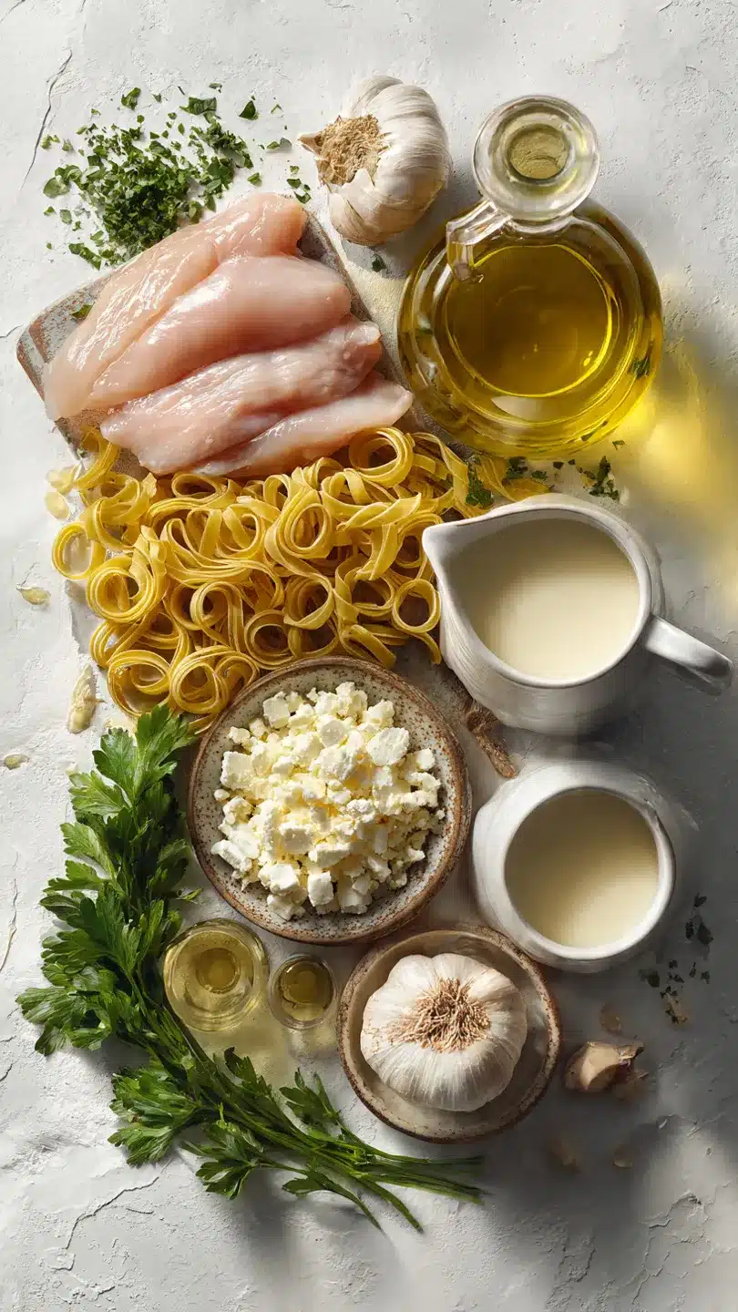 Creamy Chicken Feta Pasta