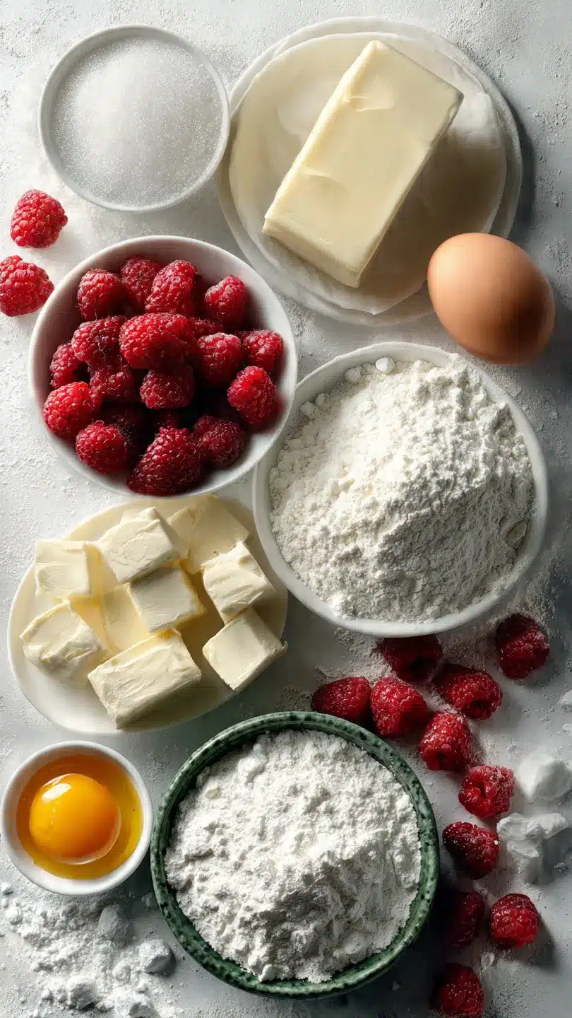 HIMBEER-MÜRBTEIG-RÖLLCHEN