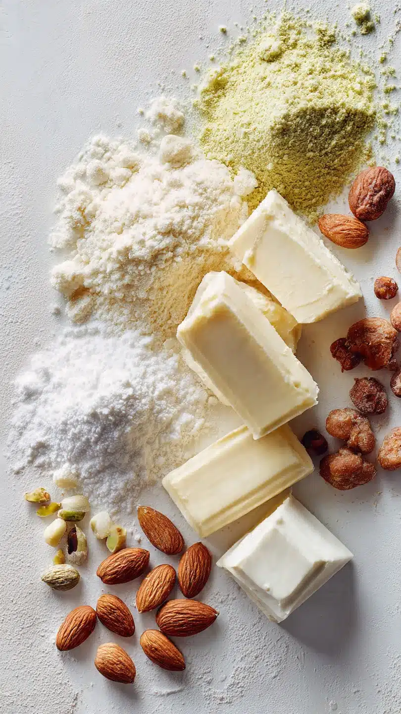 VANILLEKIPFERL KUGELN MARZIPAN NOUGAT