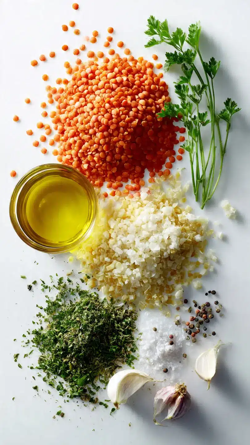 Linsenschnitzel aus roten Linsen