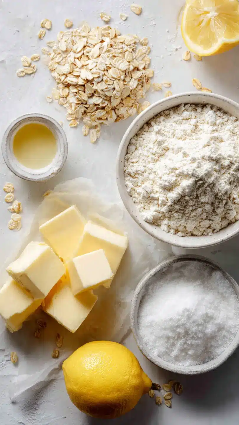 Lemon Oatmeal Crumble Bars