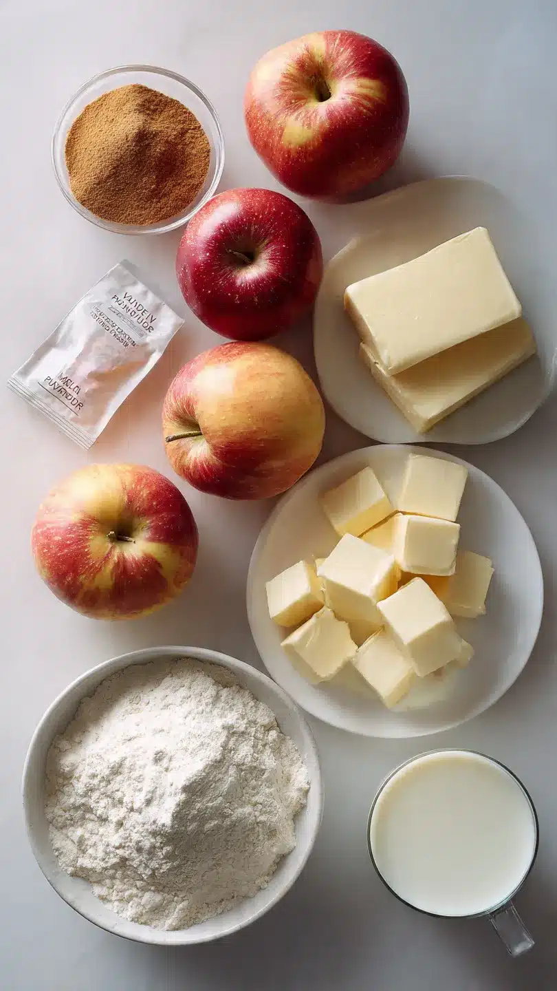Apfelkuchen mit Vanillepudding, der Jeden Verrückt Macht