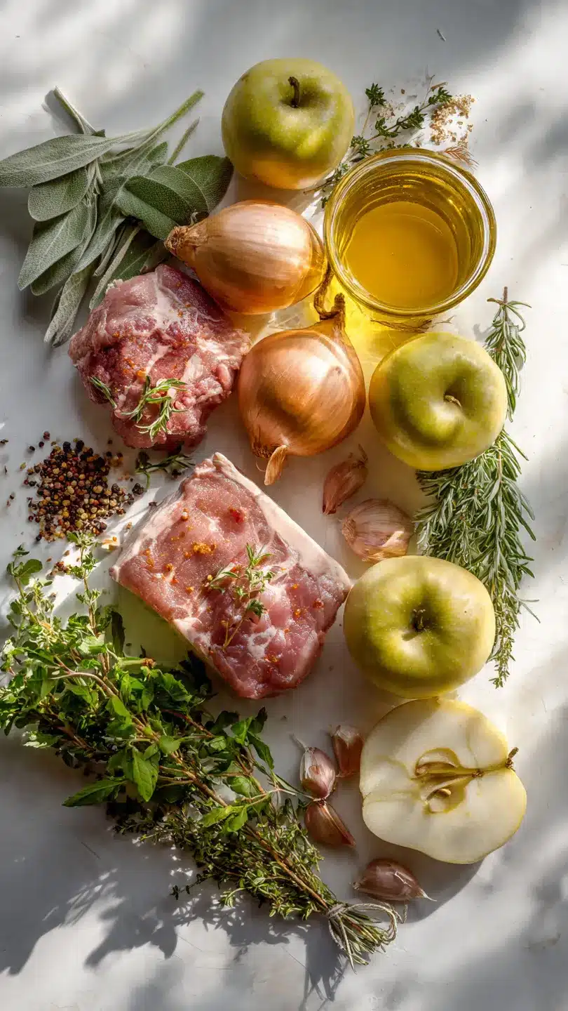 Gebratene Leber mit Zwiebeln und Äpfeln