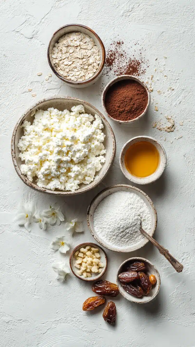 Hüttenkäse-Brownie-Protein-Bällchen