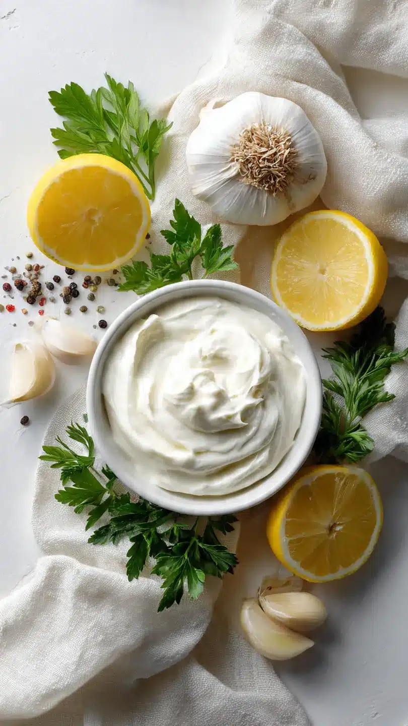 Einfacher Knoblauch Dip – zum Snacken