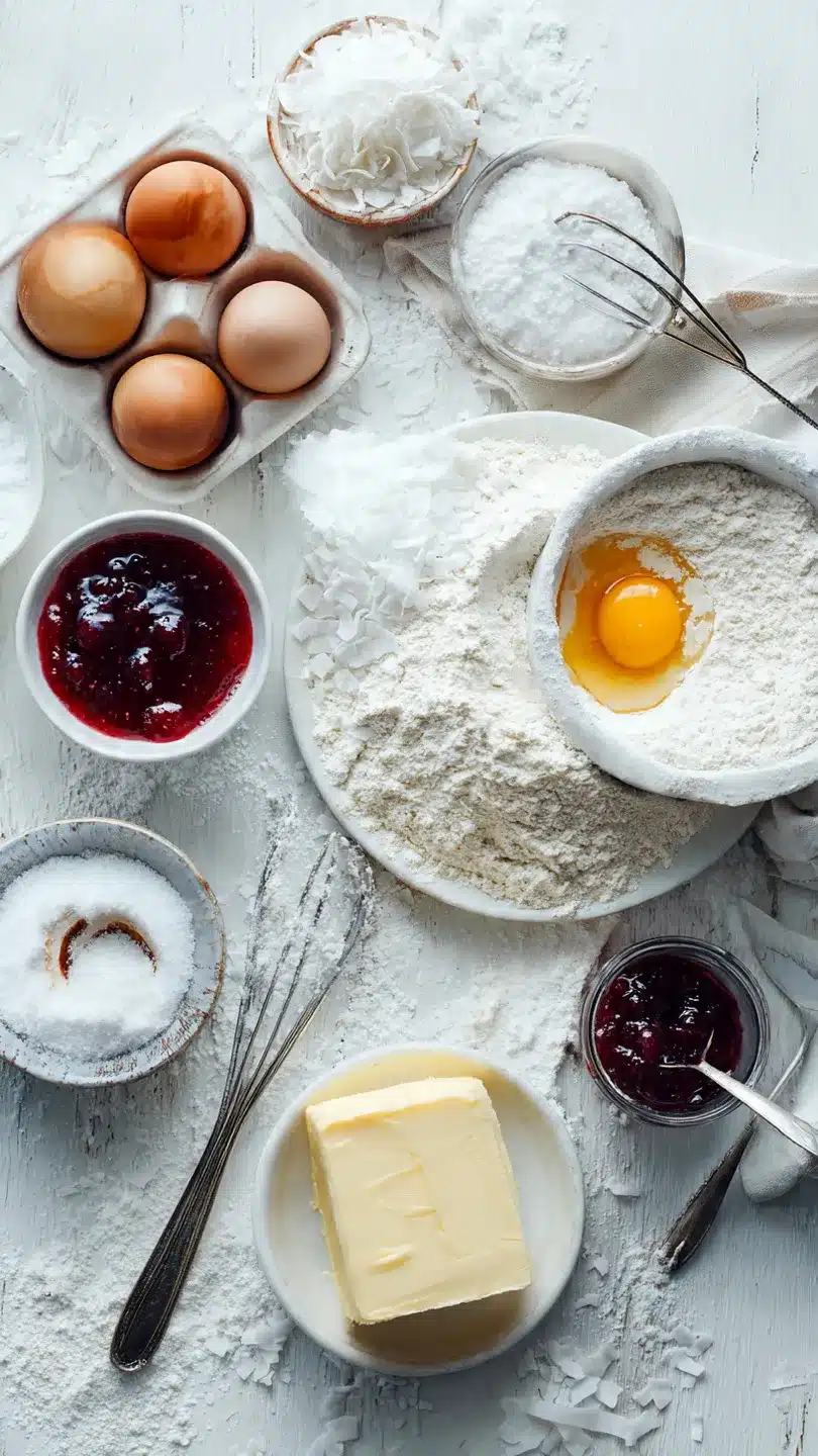 Kokos Marmelade Plätzchen