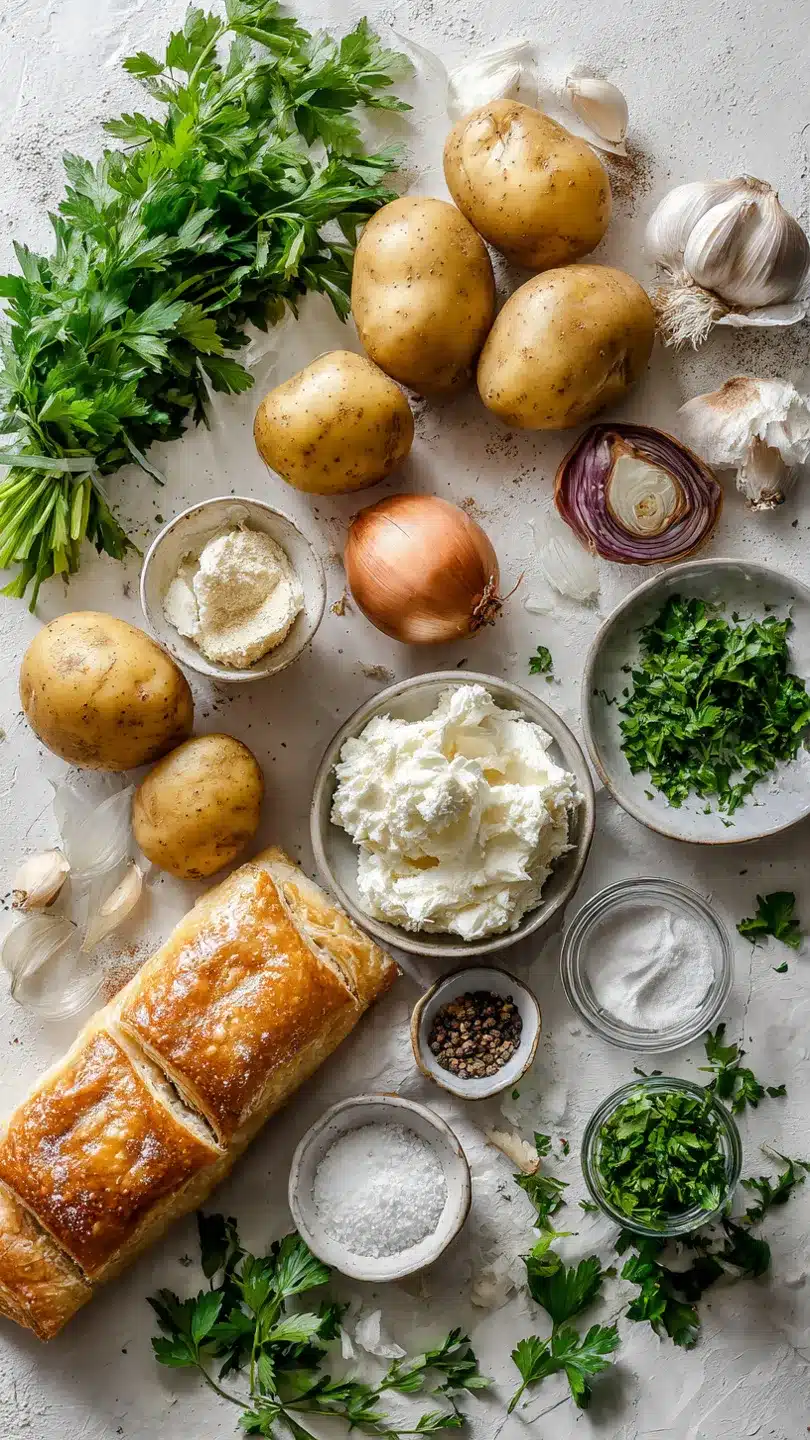 Kartoffeltaschen mit Doppelrahm