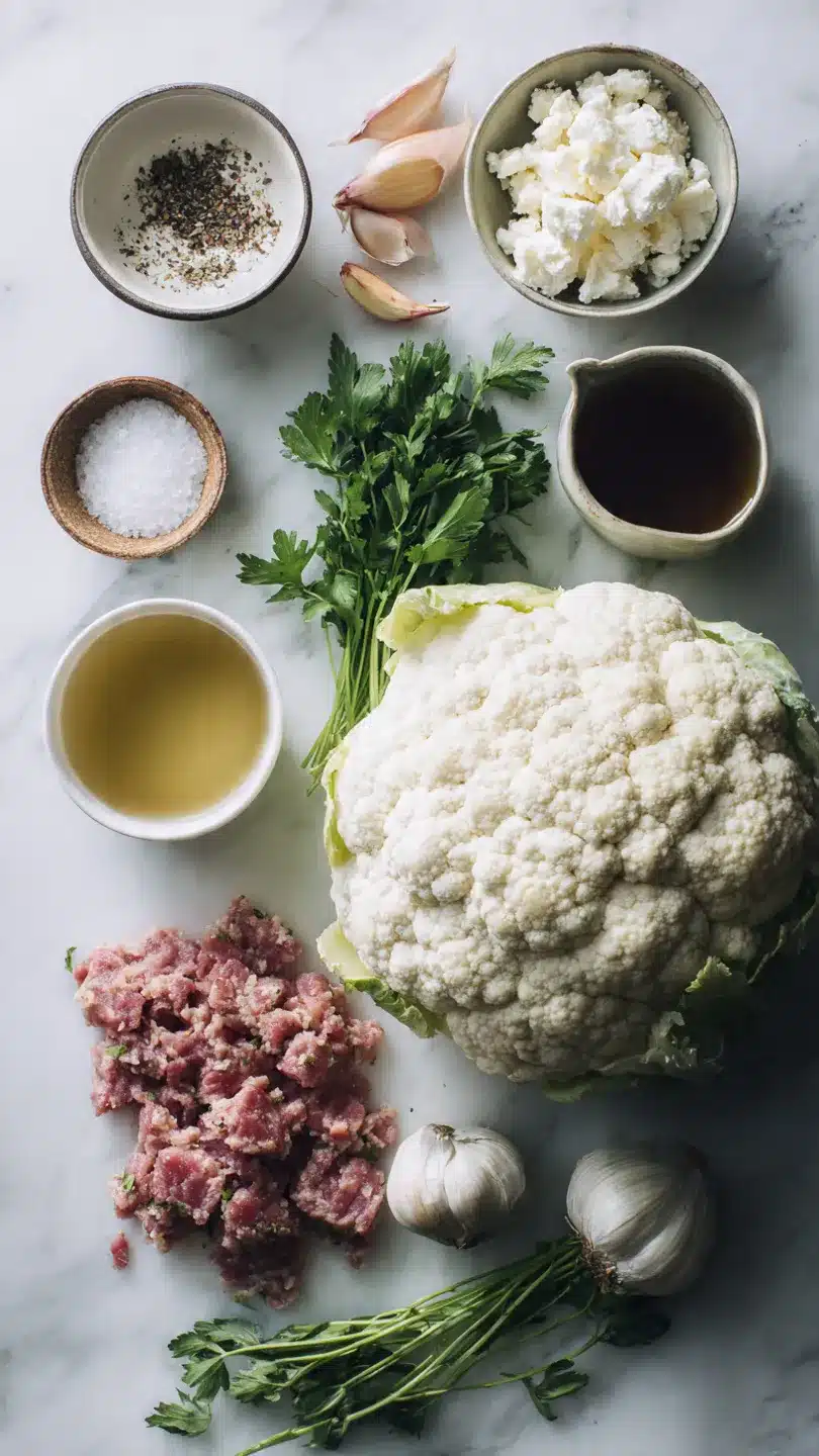 Blumenkohl-Hack-Auflauf mit Feta