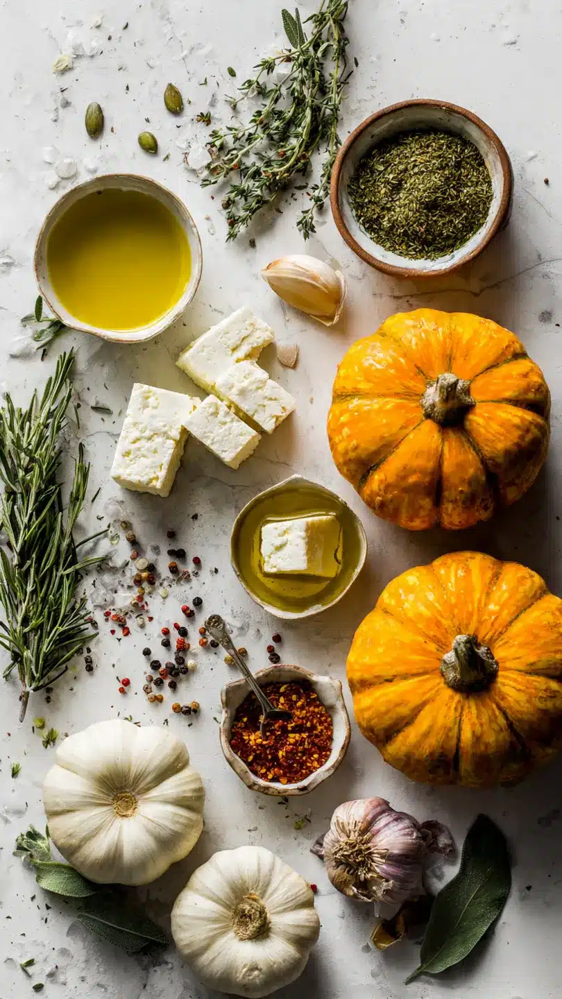 Baked Hokkaido Pumpkin mit Feta