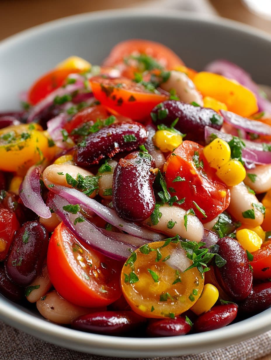Bunter Bohnensalat Rezept: Einfach, Schnell, Gesund & Diabetikerfreundlich