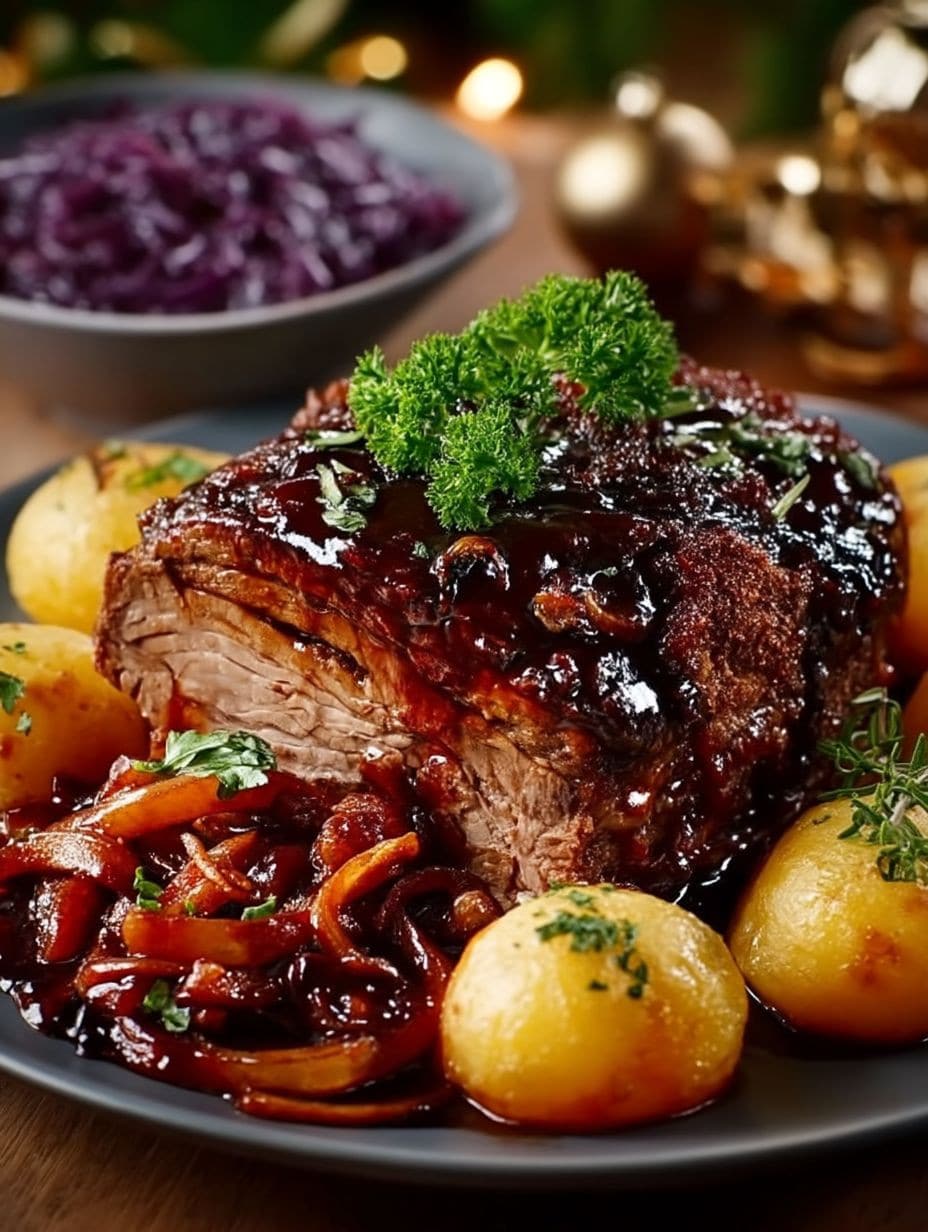 Festtagsbraten mit Rotweinsoße: Einfaches & Saftiges Rezept für besondere Anlässe