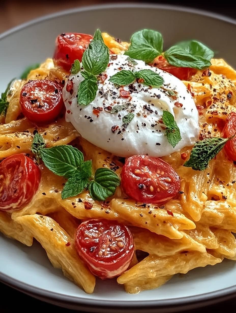Burrata-Tomaten-Pasta: Schnelles & einfaches Rezept für cremigen Genuss