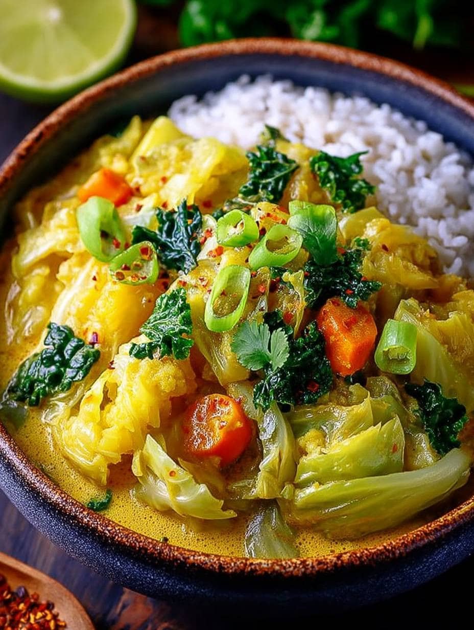 Veganes Spitzkohl Curry mit Kokosmilch: Schnelles & gesundes Feierabend-Rezept