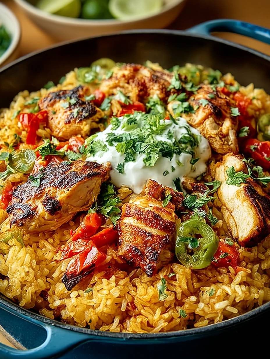Mexikanische Taco-Reispfanne mit Hähnchen: Schnell, Einfach & Geschmackvoll
