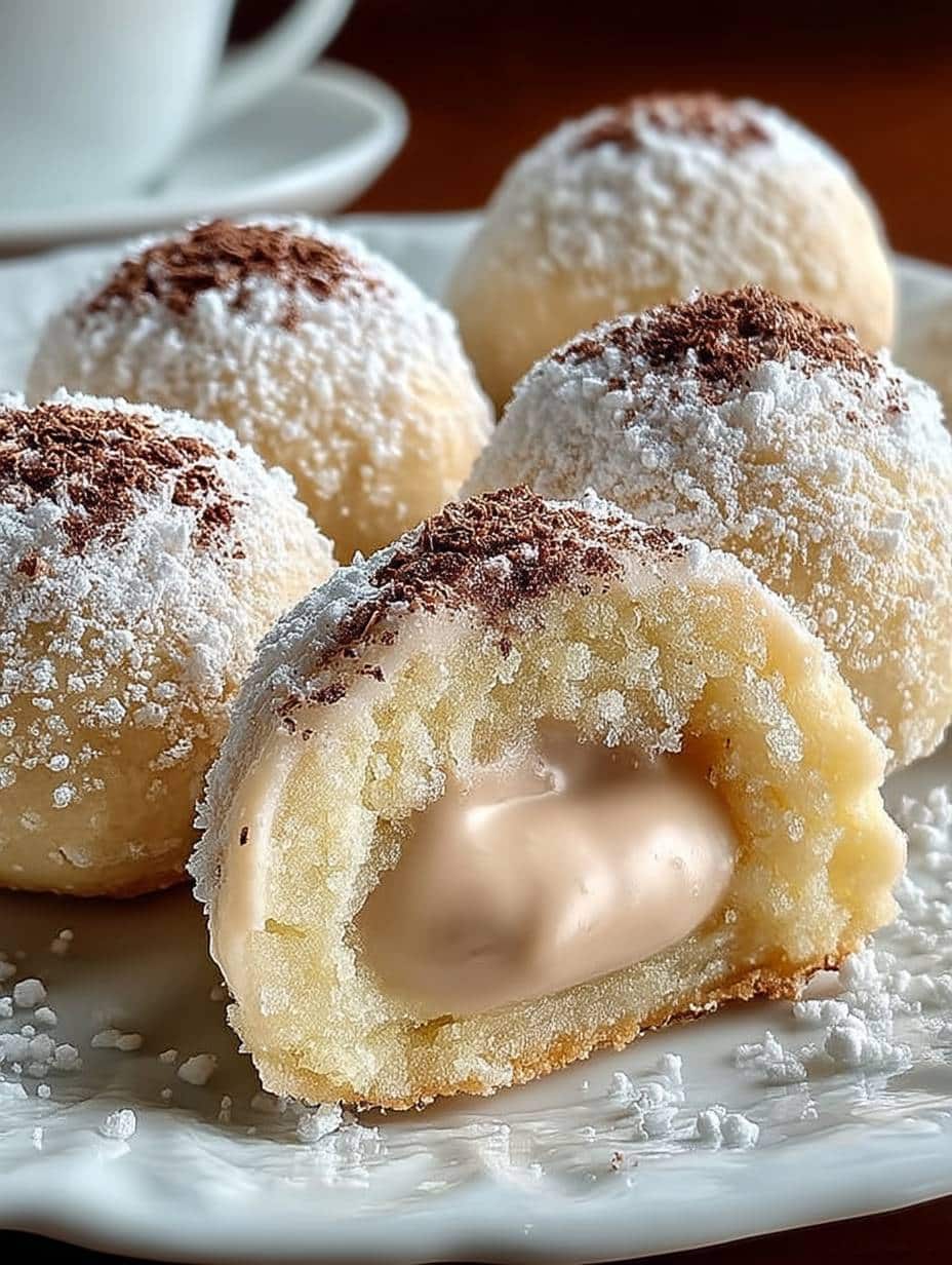 Vanillekipferl Kugeln mit Marzipan & Nougat: Einfach, köstlich & perfekt zum Verschenken