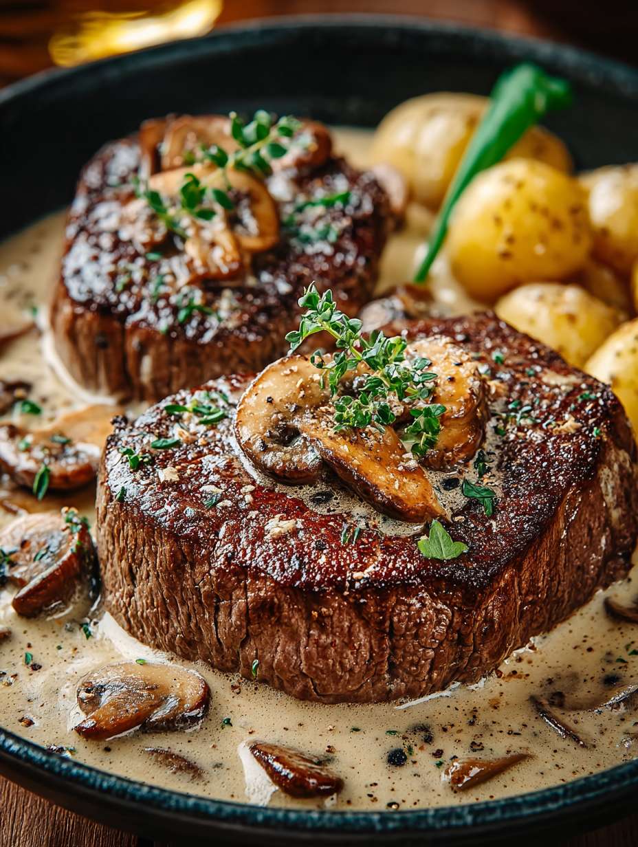 Rinderfilet mit Steinpilzen: Luxuriöses Gericht in cremiger Sauce – Einfaches Rezept für Feinschmecker