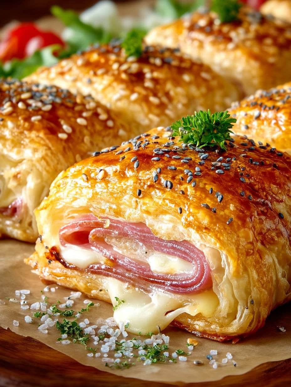 Knusprige Blätterteigtaschen mit Hühnchen & Käse: Einfaches Familienrezept