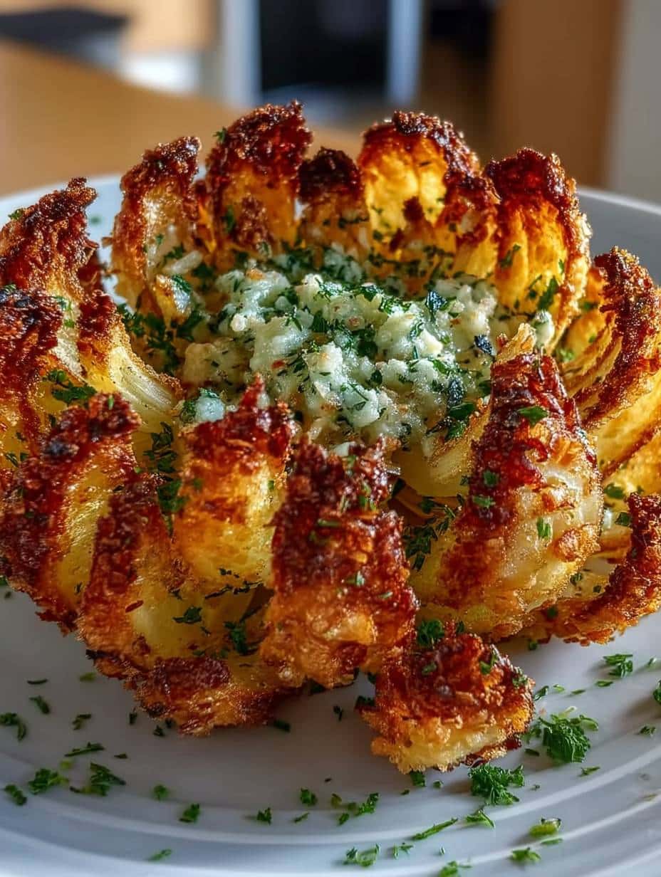 Blühende Zwiebel aus der Heißluftfritteuse: Einfaches Rezept für knusprigen Genuss