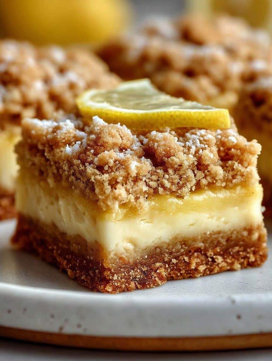 Lemon Oatmeal Crumble Bars: Einfaches Rezept für Zitronen-Hafer-Riegel