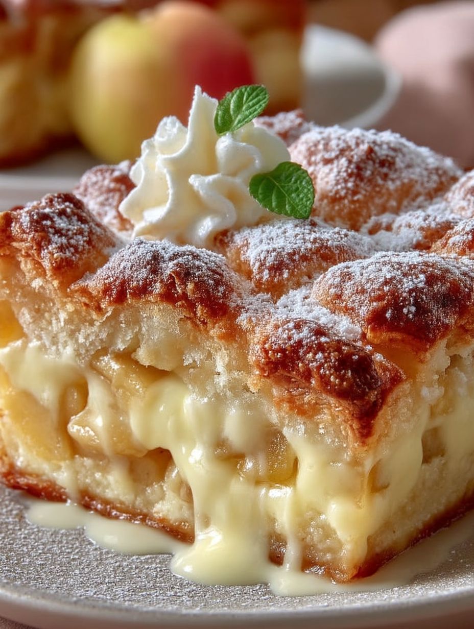 Apfelkuchen mit Vanillepudding: Einfaches Rezept für cremigen Genuss