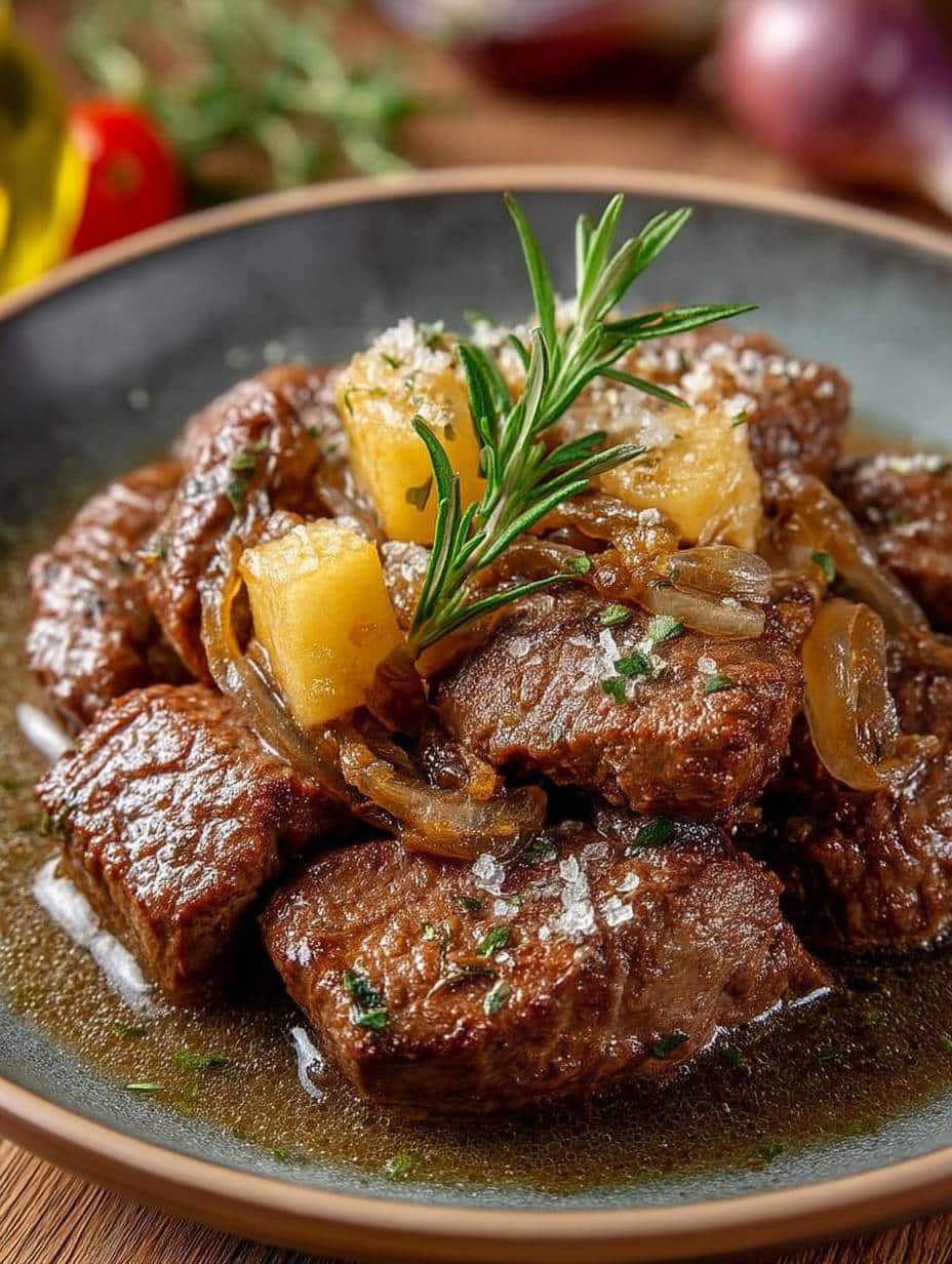 Gebratene Leber mit Zwiebeln und Äpfeln: Klassisches Hausmannskost-Rezept