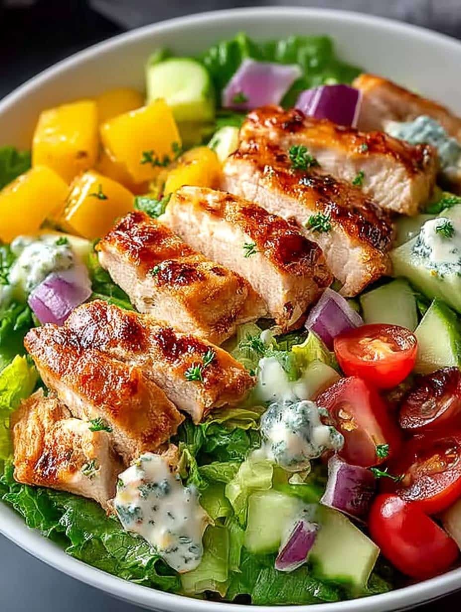 Gesunder Ranch Hähnchen Salat: Schnelles & leichtes Rezept für Fitness-Fans