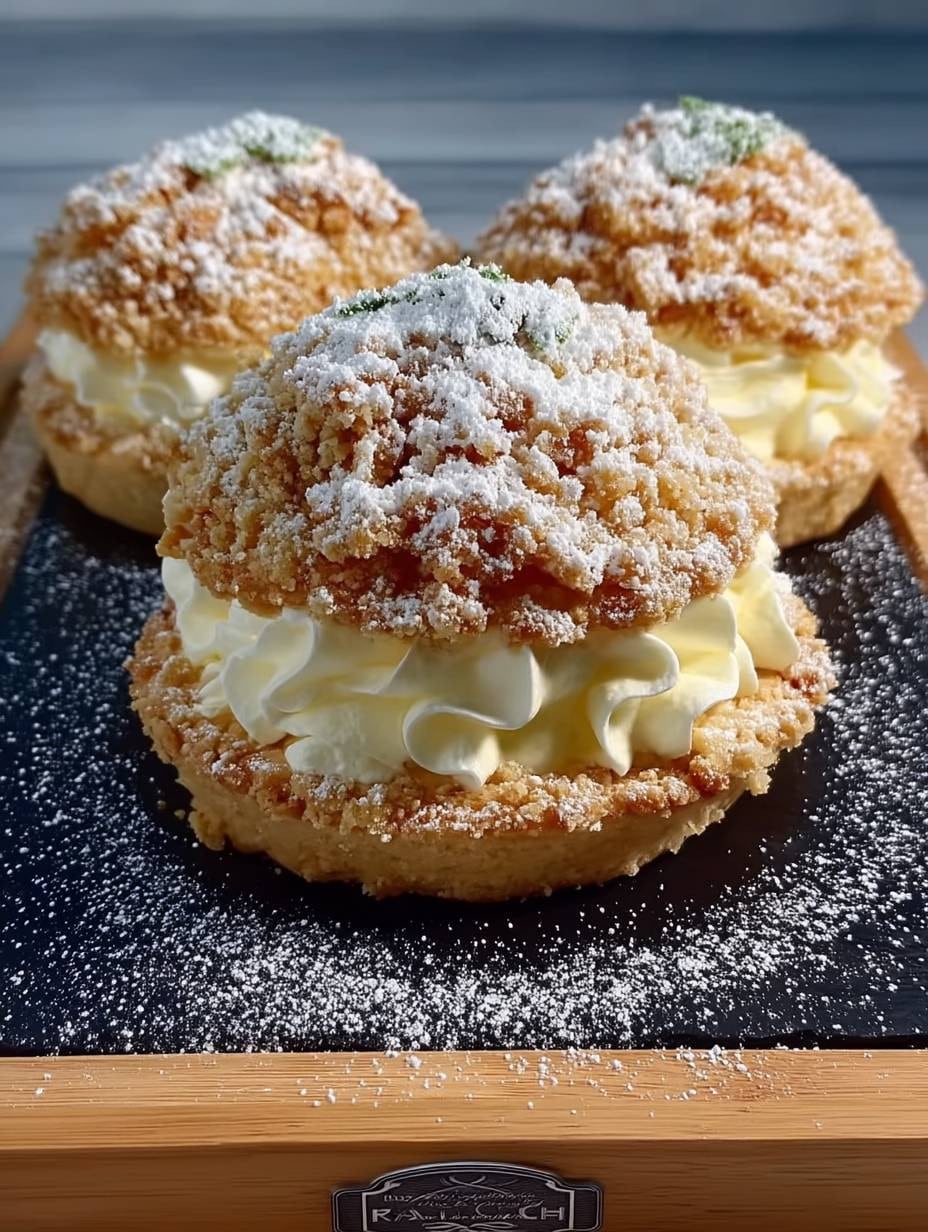 Einfache Streuseltaler mit Vanillecreme: Kindheitserinnerungen zum Genießen