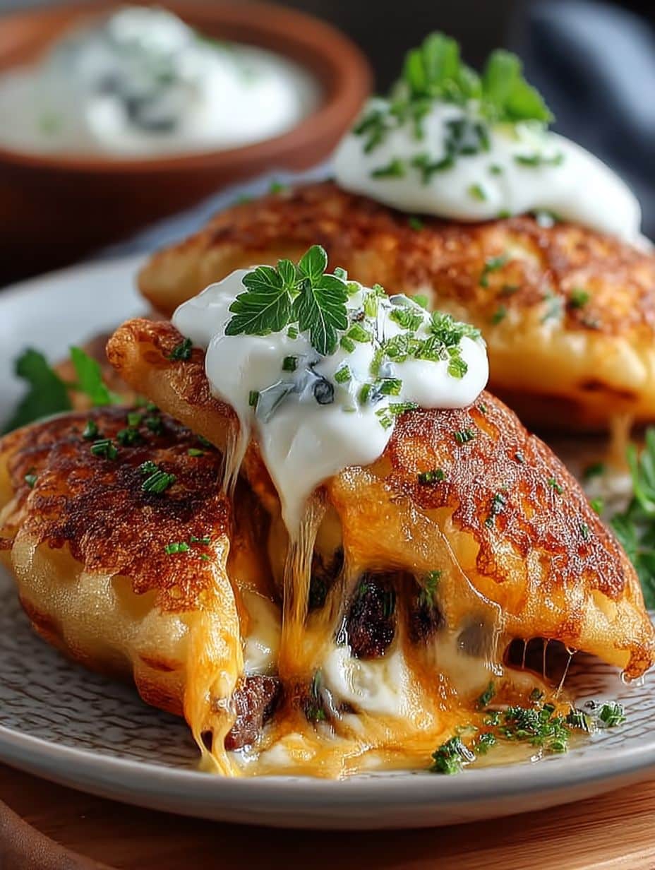 Cremige Kartoffeltaschen mit Doppelrahm: Einfaches Rezept für knusprigen Genuss