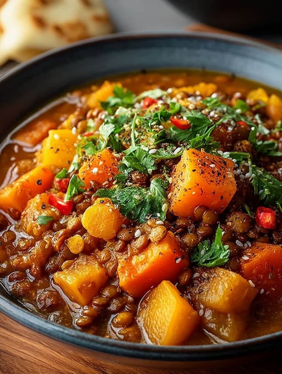 Herzhaftes Kürbis-Linsen-Curry: Cremig, würzig & schnell zubereitet