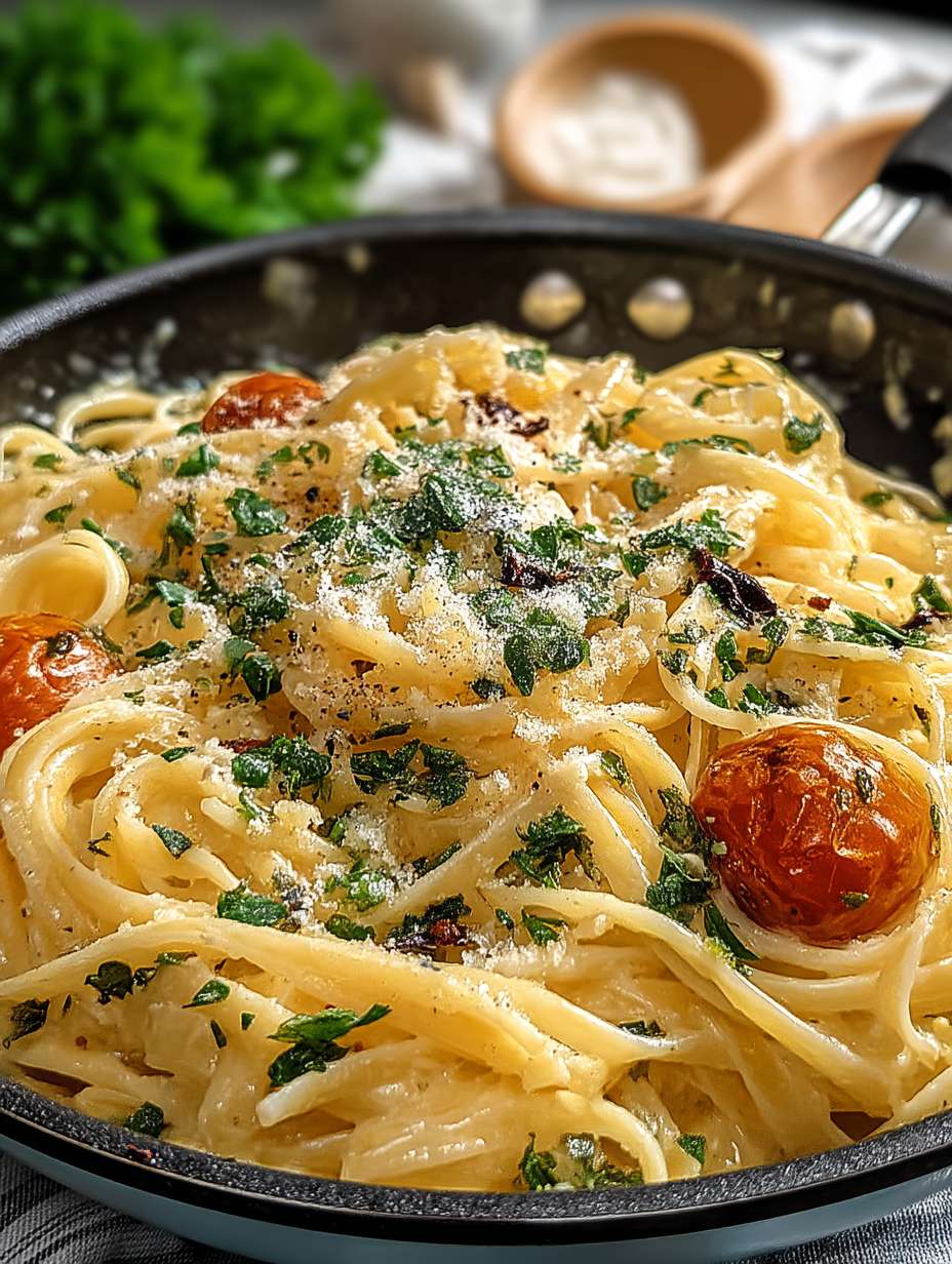 ONE POT KNOBLAUCH KÄSE PASTA: Blitzschnelles & cremiges One-Pot-Rezept